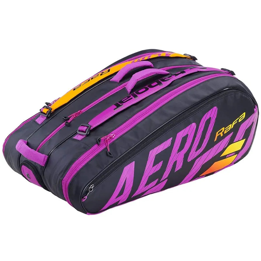PURE AERO RAFA RH X12 Racket Holder / NOIR ORANGE VIOLET