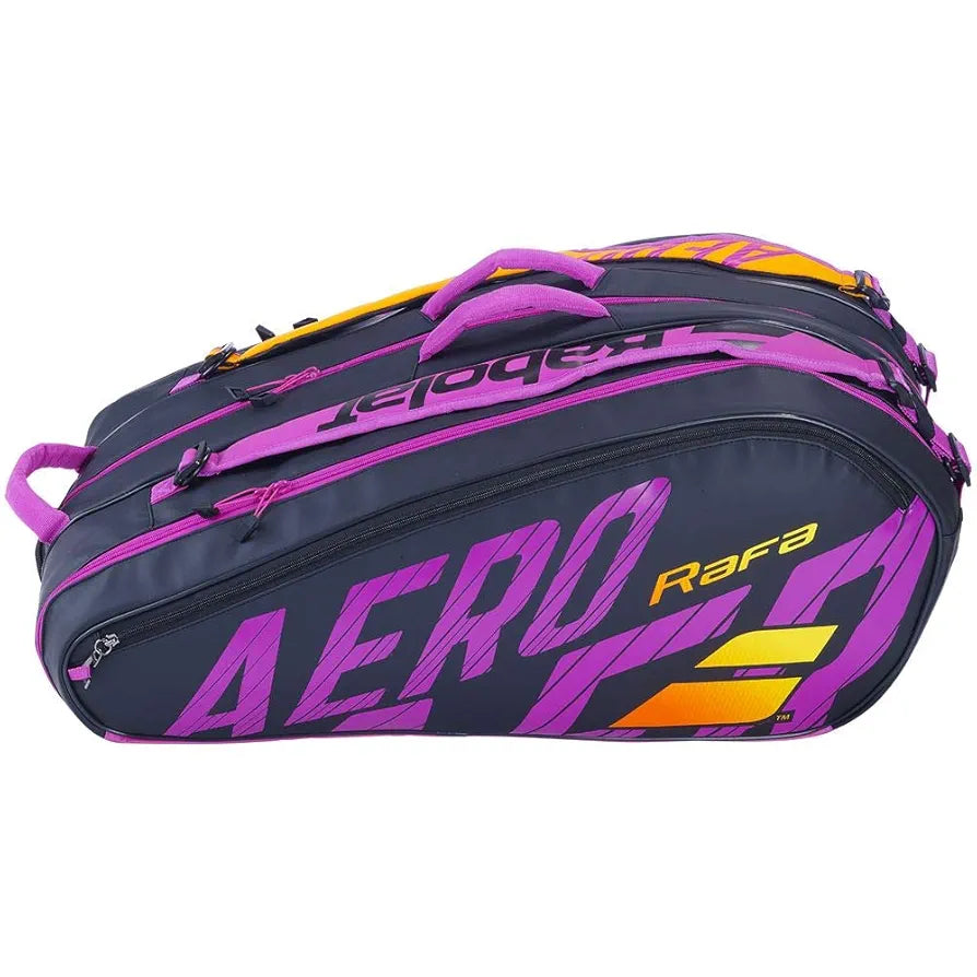 PURE AERO RAFA RH X12 Racket Holder / NOIR ORANGE VIOLET